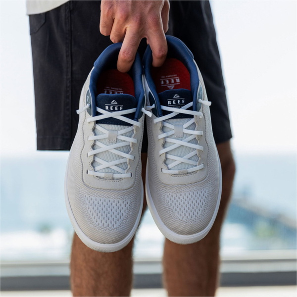 2026 Reef Mens Shoreline Del Mar Trainers CJ8997 - Tan / White / Navy